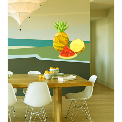 Adhésif décoratif en forme d’ananas polygonale