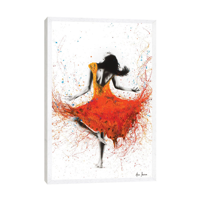 Desert Storm Dance by Ashvin Harrison - Print on Canvas, White Framed, 101.6 cm H x 66.04 cm W