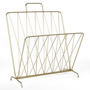 Diamond Metal Free Standing Magazine Rack
