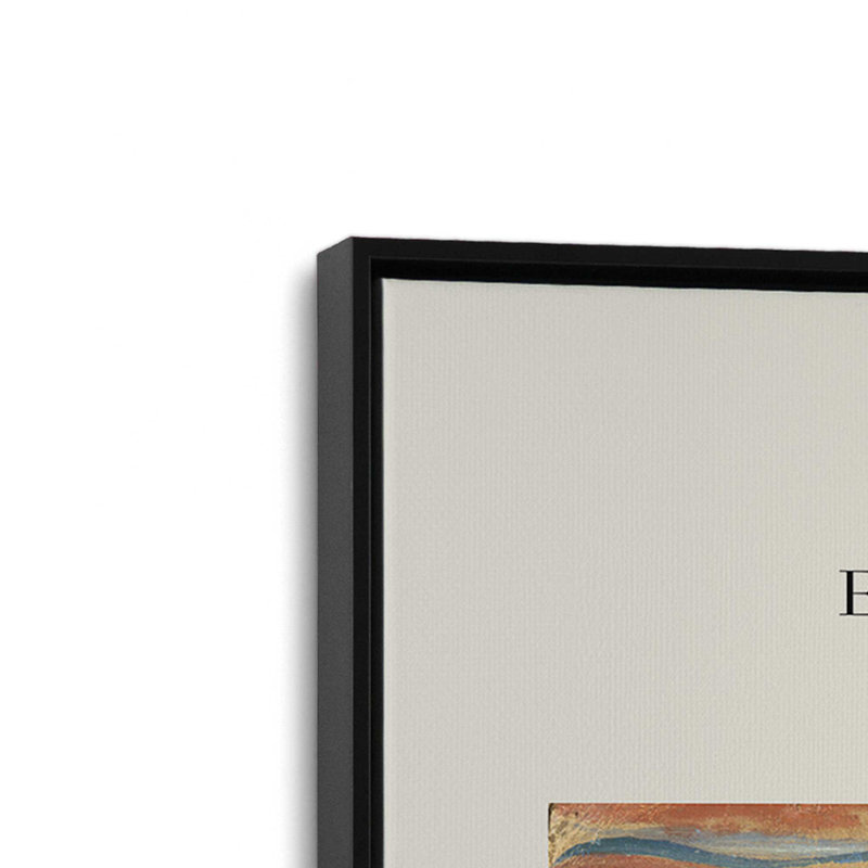 The Scream par Edvard Munch v2, H 18,75 po x l 12,75 po x P 1,75 po, Cadre flottant noir satiné