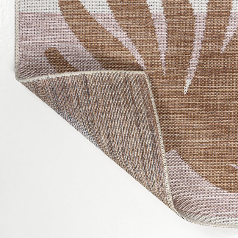 Tapis intérieur / extérieur rose / crème Conswello, Rectangle 4pi x 6 pi