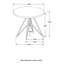 Table de bout ronde en ciment et bronze industriel Hadi
