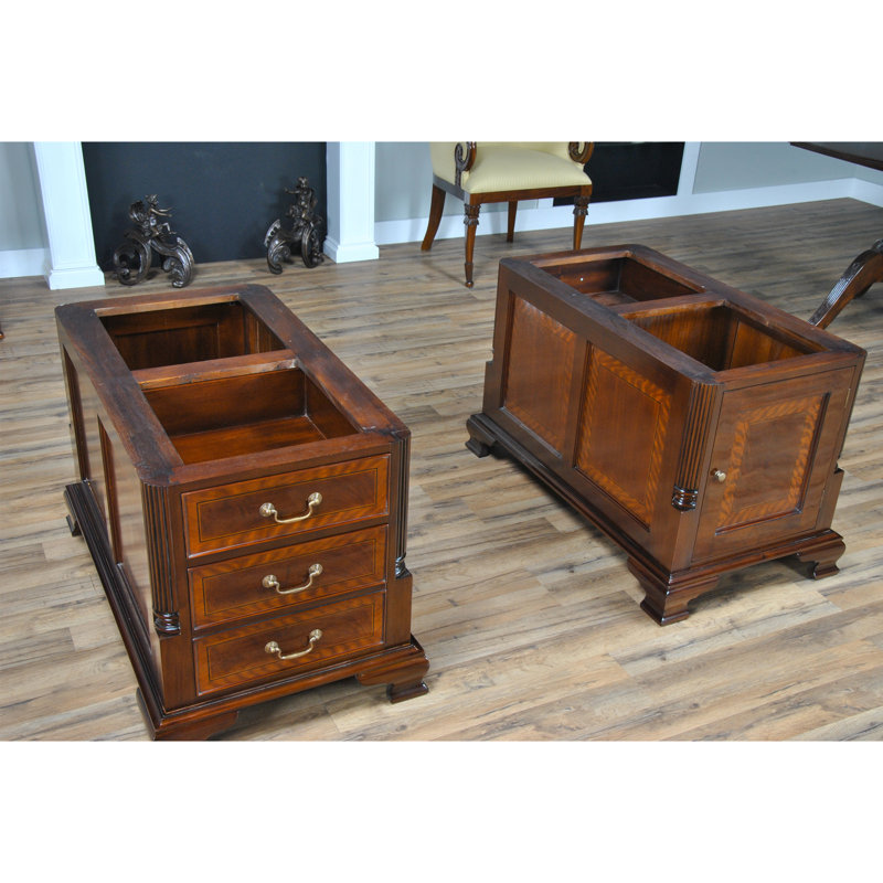 Bureau à bandes partenaires acajou, Brown