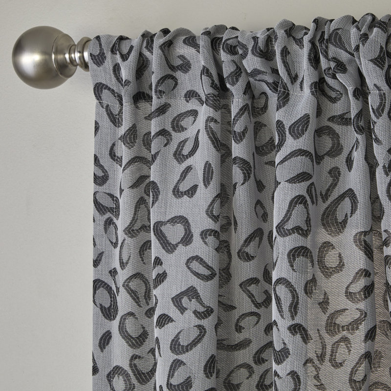 Charcoal Polyester Light-Filtering Rod Pocket Window Panel