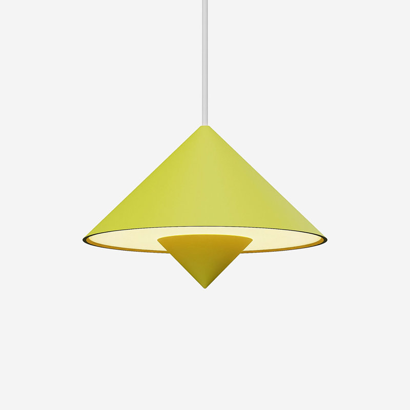 Jai Pendant Light, White, Walnut, 11'' H x 9.84'' W x 9.84'' D