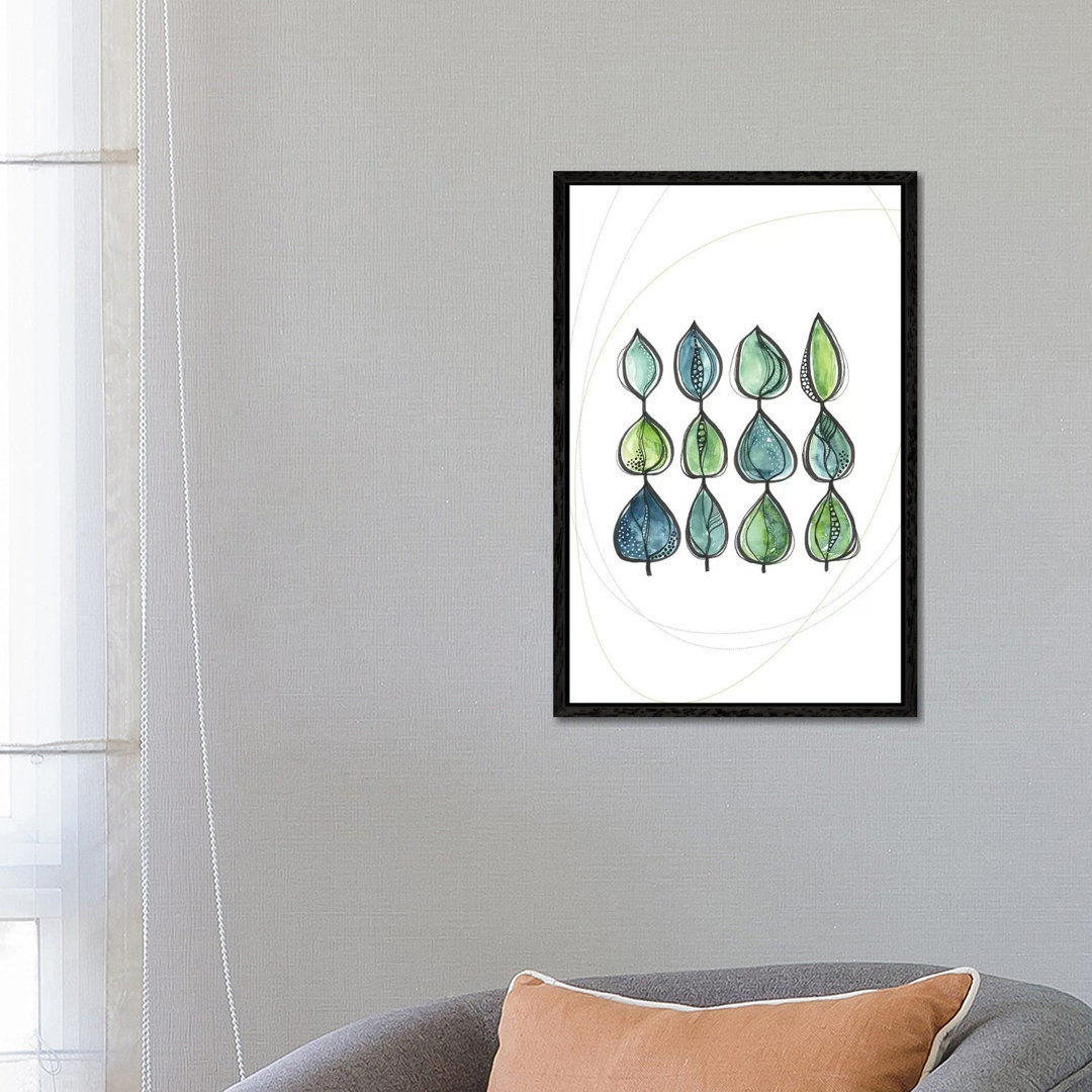 Water Color Leaves Green von Soul Curry Art & Illustrations - Gallery-Wrapped Canvas Giclée