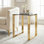 Mitre Glass Top End Table