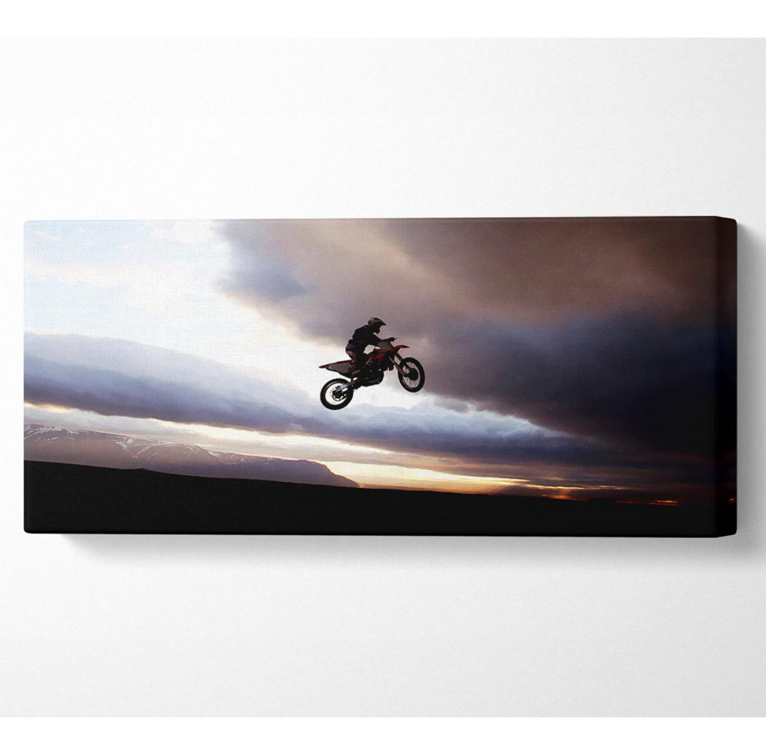 Motorcross Bike Jump - Kunstdrucke auf Leinwand