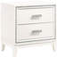 Table de chevet blanche 2 chambres - Design moderne avec amplement d'espace de rangement et coffre-fort contemporain