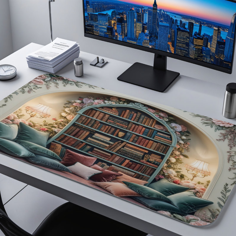 Polyester Desk Pad, 14.4x12.1