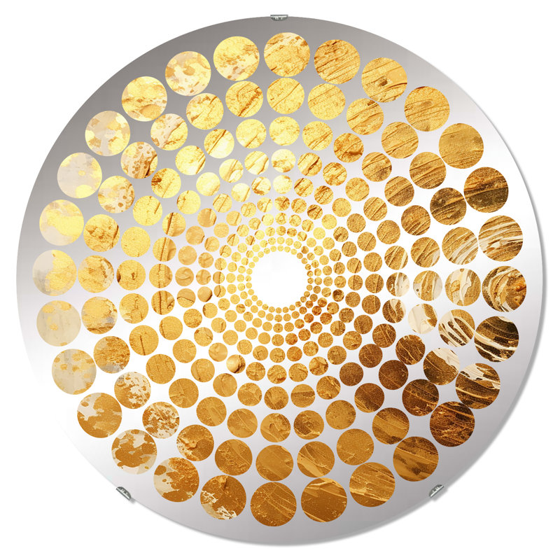 Miroir décoratif Ebullient Energy Spiral - Radial Dot MIR106081 C, 31,4 po x 31,4 po