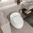 1-Piece 1.28 GPF Single Flush Egg Shape Toilet in Glossy White-122583356