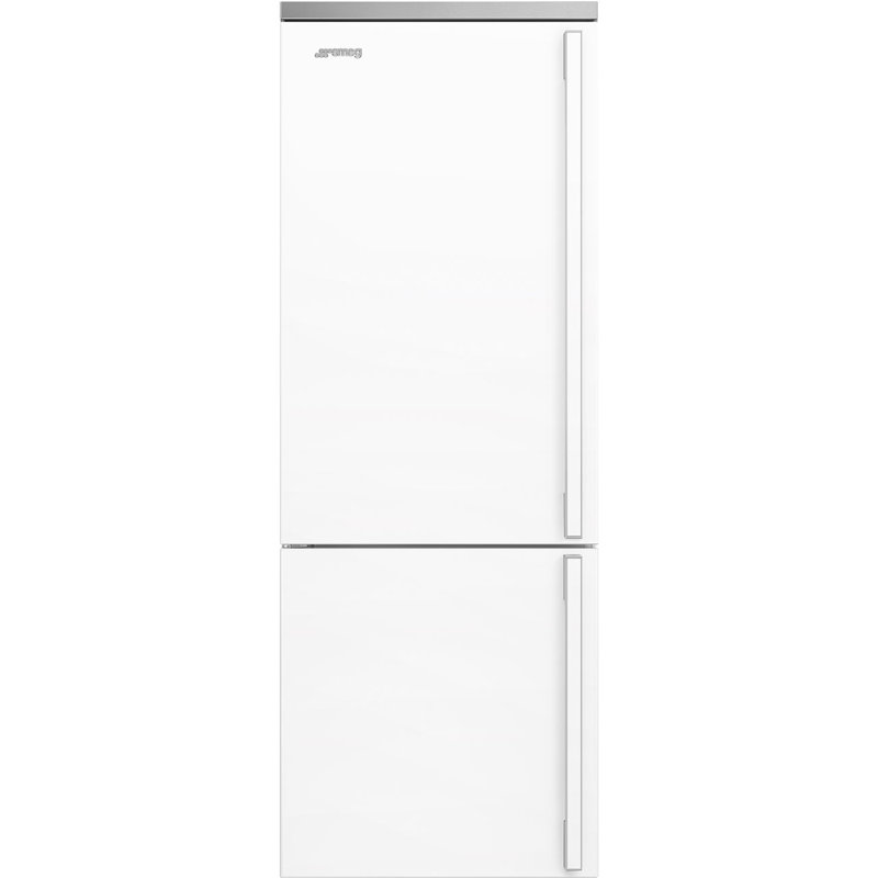 SMEG Portofino 27.7" Bottom Freezer Refrigerator 16.26 cu. ft., White, Right Handed