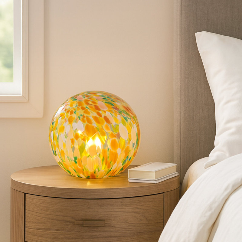 Lampe boule en verre Lyra - couleur moucheté, Ne s’applique pas, Does Not Apply