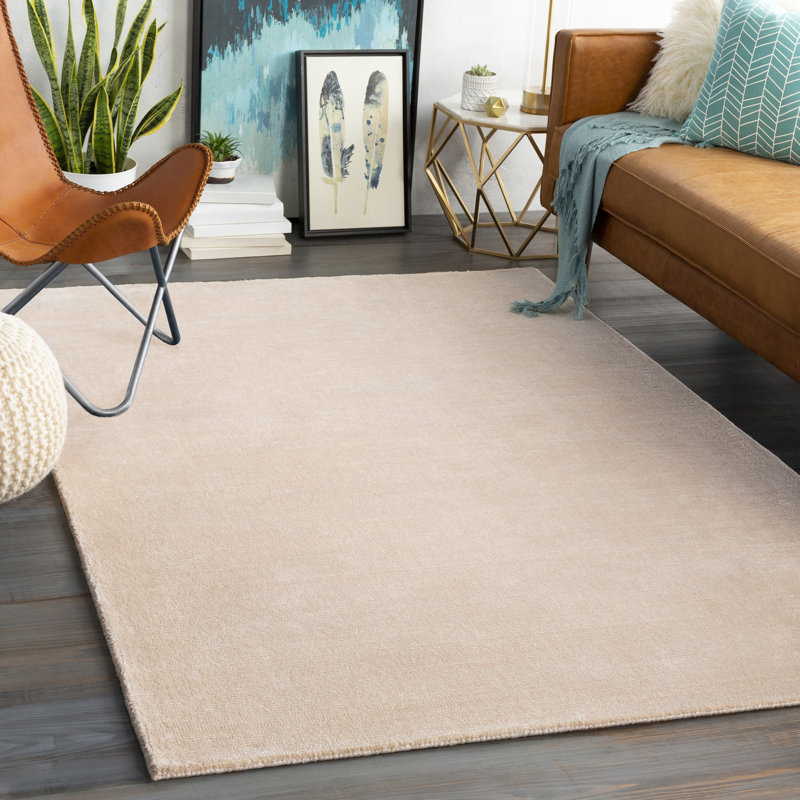 Tapis pêche touffeté et fabriqué à la main Cusick, Rectangle 9 pi x 12 pi