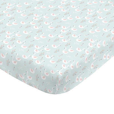 Mills Greenguard Gold Certified Animals Floral Polyester - Piece Standard Crib Fitted Sheet