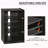 5-Tier Media Stand Cabinet With 3-Level Adjustable Shelves, Tempered Glass Doors, And Cable Management