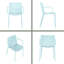 Fauteuil empilable moderne en polypropylène, pour l'intérieur et l'extérieur (ensemble de 4)-1619795020