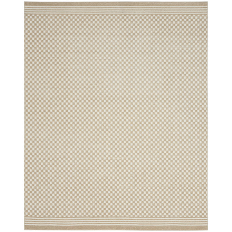 Latitude Run® Care Free Beige Modern Indoor Rug