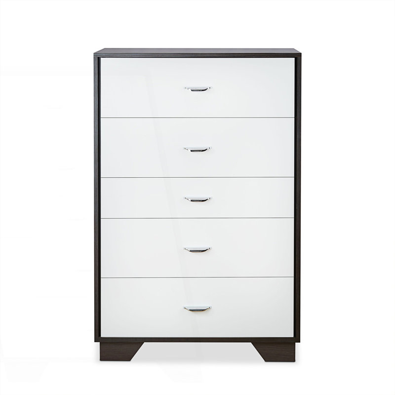 Commode rectangulaire à 5 tiroirs, commode de chambre