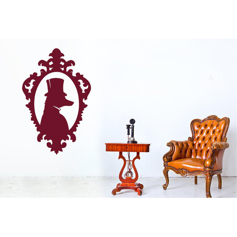 Animals Non-Wall Damaging Wall Decal, Burgundy, Medium