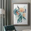 Teal and Peach Bouquet II - reproduction d'art sur toile-1186117021