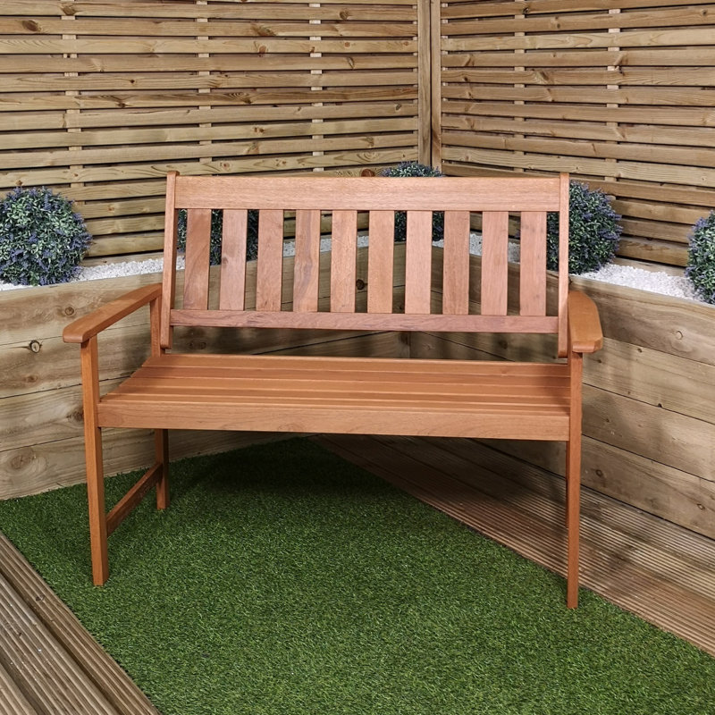 Caullin Wooden Bench, 92cm H x 121cm W x 63cm D