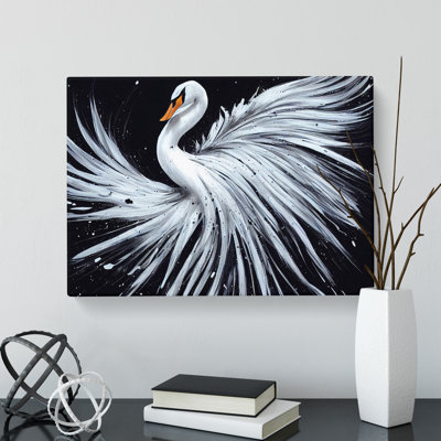 Splashed Swan Vol.1 Abstract - Wrapped Canvas