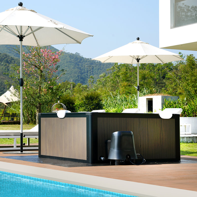 Spa portatif en alliage d'aluminium de qualité supérieure Relxtime | Spa pour 4 à 6 personnes | Système de chauffage à 104 ° F et filtration intégrée