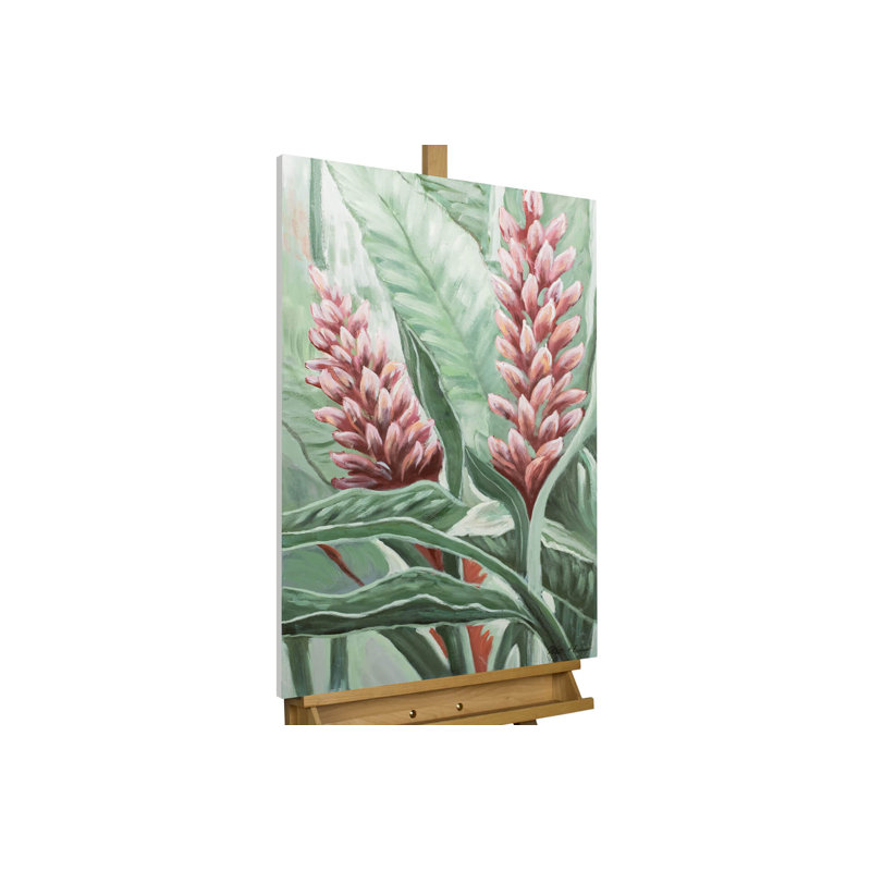 Jungle Blossom Hand -Painted Acrylic Painting