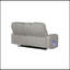 Causeuse inclinable de style moderne Fortuner en bois avec fonction de massage incluse - gris