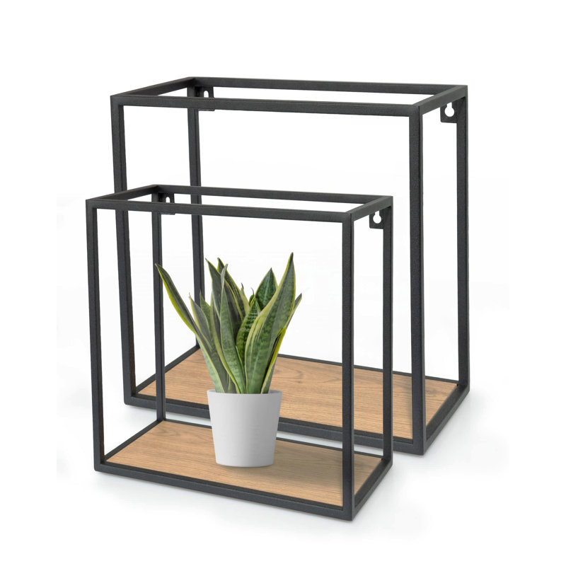 2 Piece Square Accent Shelf