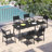 Oval Patio Dining Table With Umbrella Hole and Aluminum Frame-1044327296-1044327357