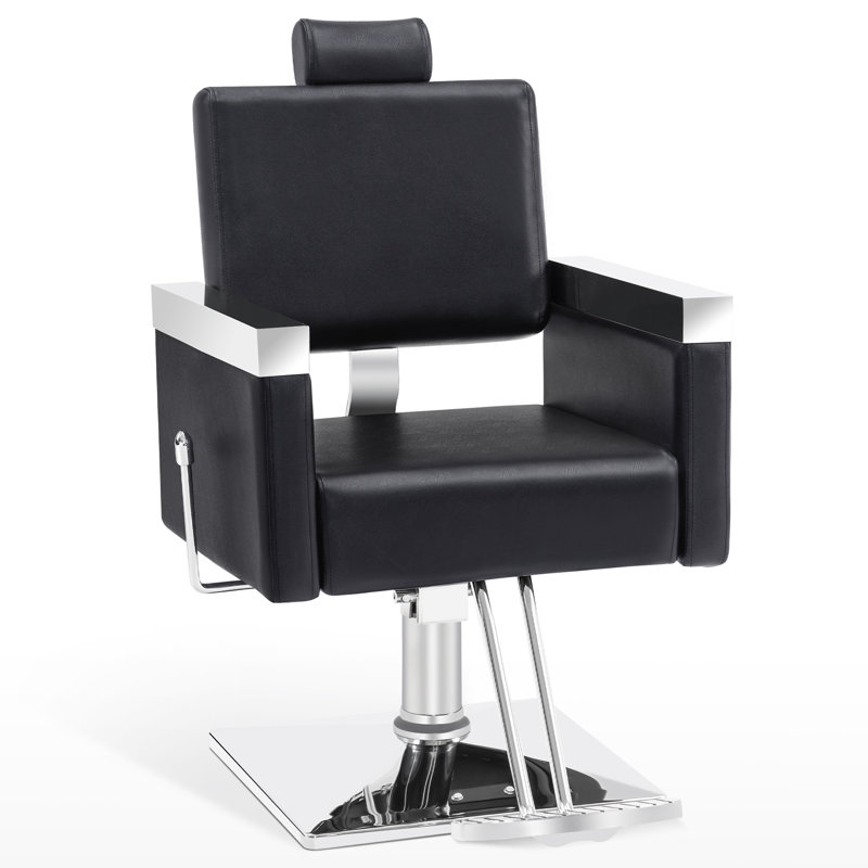 Fauteuil de coiffeur inclinable hydraulique , Noir, noir, noir, noir