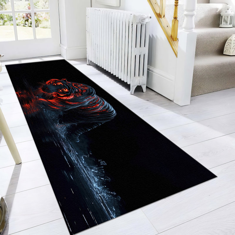 Non-Woven Soft Type Printed Rug with Elegant Floral Motifs for a Sophisticated Touch in Any Room of Your Home or Office Space
