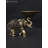 3 Inch Small Brass Elephant with Diya