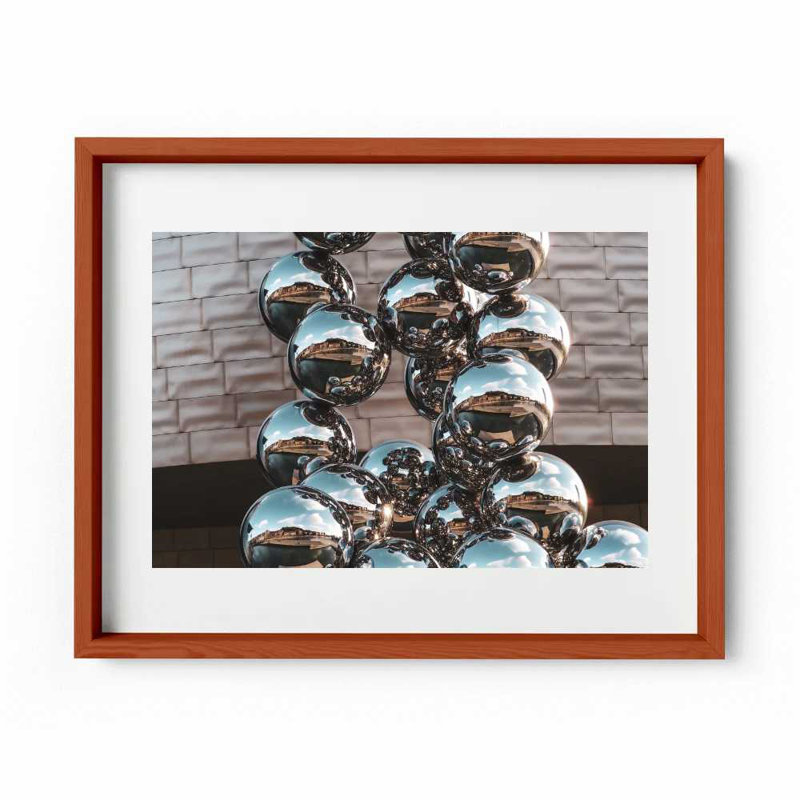 Distant Eyes Print by Joseph Regan, 14" H x 16" W x 0.75" D, Cherry