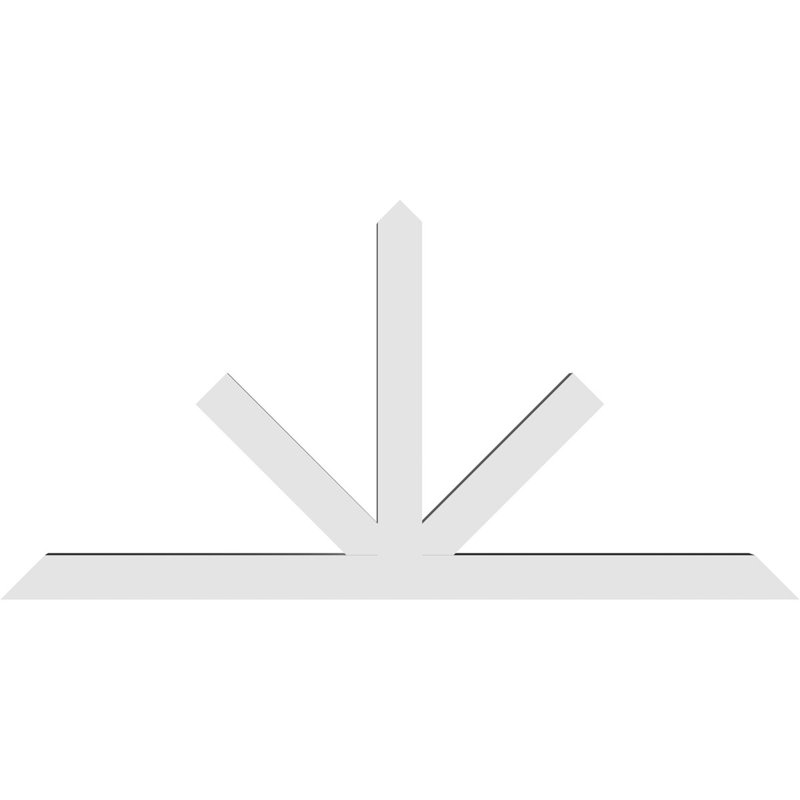 Saratoga Architectural Grade Gable Bracket, 36" H x 72" W (Pitch: 12/12), 4" D x 4" F, Signature Urethane