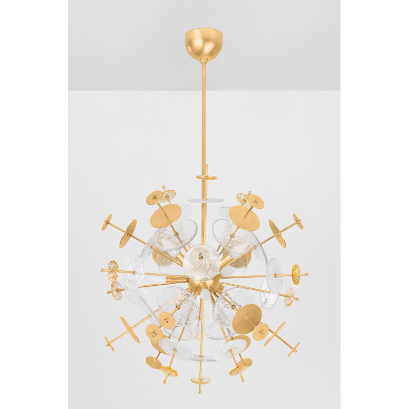 Lustre géométrique Spoutnik en fer à 9 lumières Gleason