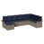 Structure grise / coussin bleu marine est en rupture de stock