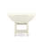 5 Piece Dinner Table Set Includes AModern Dining Table and 4 Platinum Gray Polyester Fabric Mid-Century Chairs with Stylish Back- Linen White Finish-1362006192-1362006195