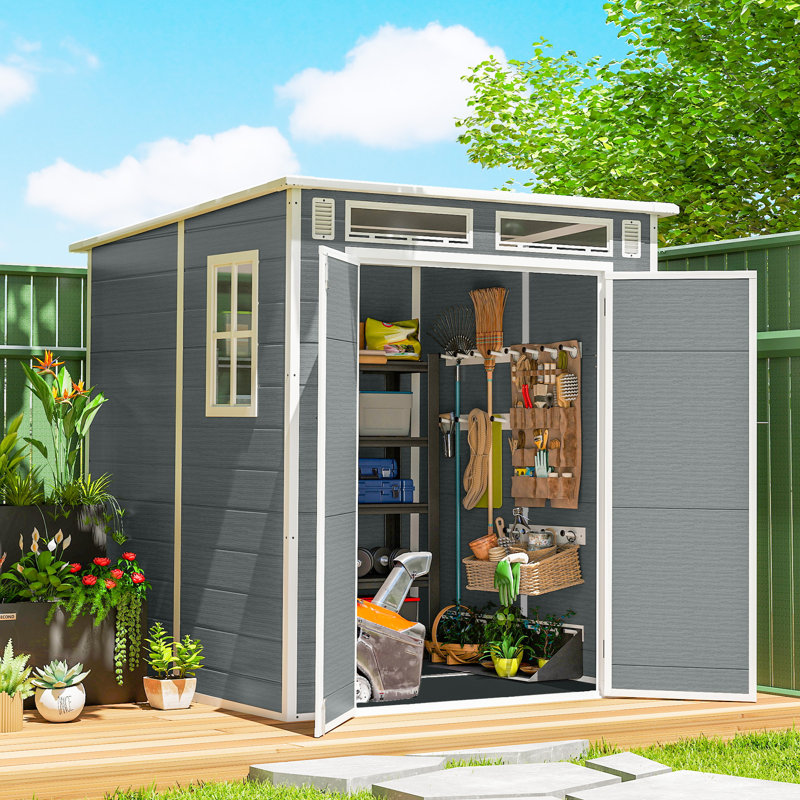 Garden Storage Shed, Grey