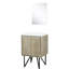 Meuble-lavabo rustique en marbre de culture, 18 po Miroir - Meuble de rangement à fermeture en douceur avec plateau en marbre et grand espace intérieur-596285454