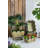 Set Of 3 Metal Planter Distressed