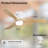 52 Inch Decorative Smart Ceiling Fan With 6 Speed Remote White 3 Solid Wood Blades Reversible DC Motor For Living Room-806664430-806664428
