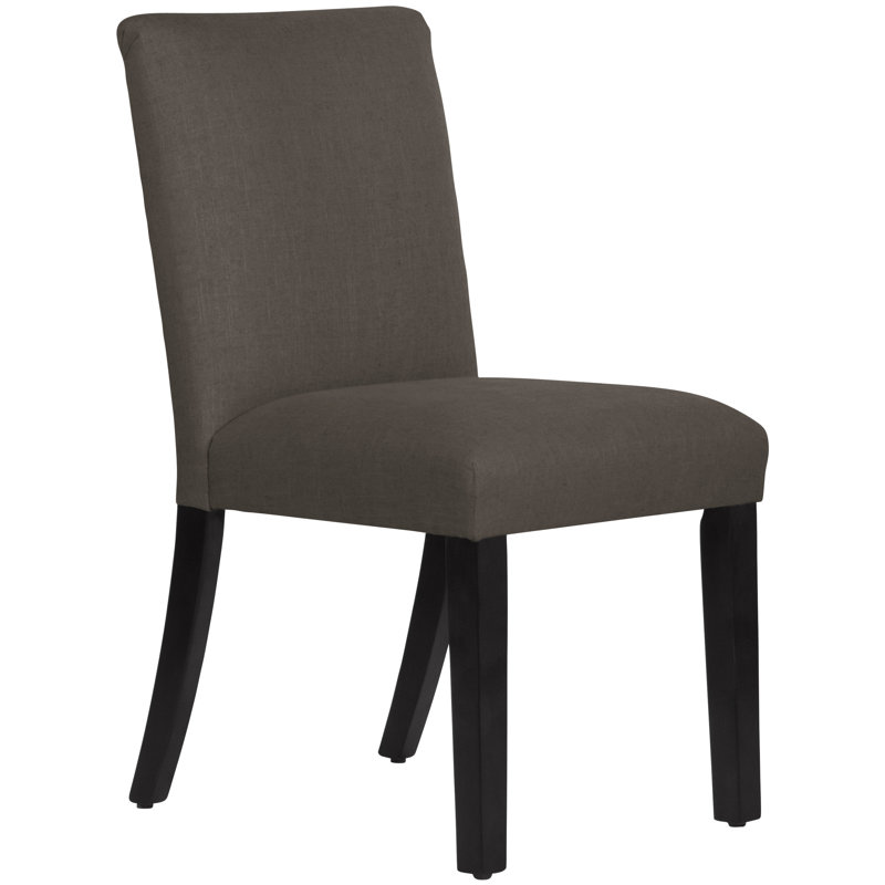 Chaise parsons rembourrée, Lin ardoise classique, Rouge antique Stewart