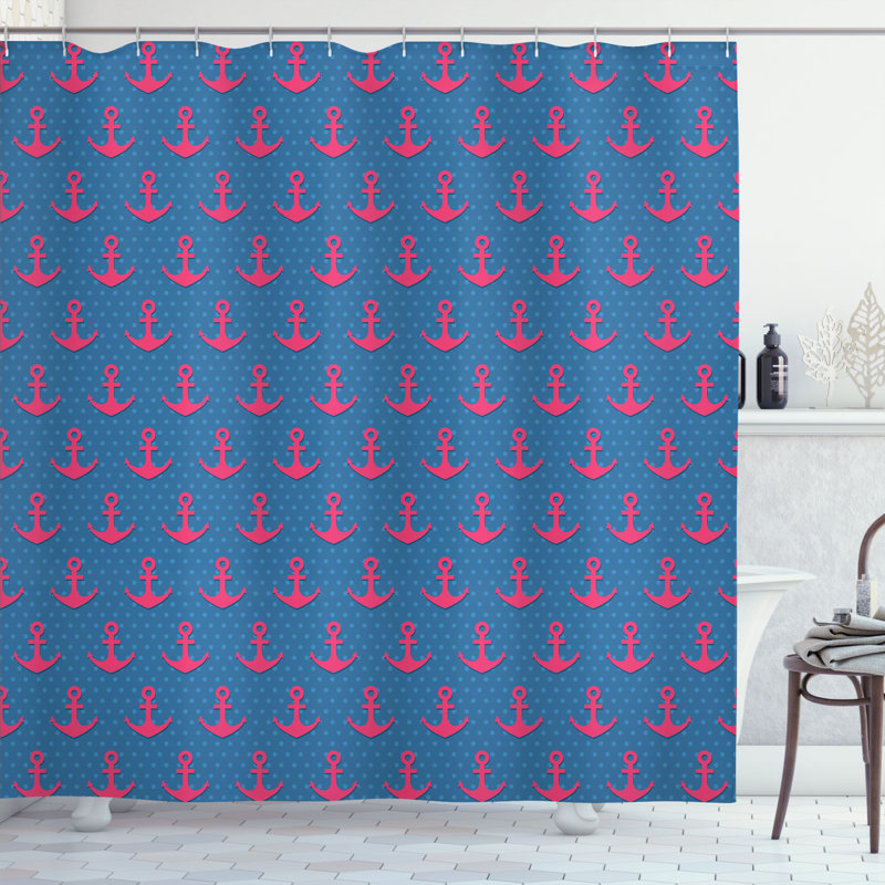 Shower Curtain with Hooks Included, 75"H x 69"W
