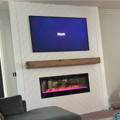 Midwood Hand Carved Rustic Pro Fireplace Mantel Shelf
