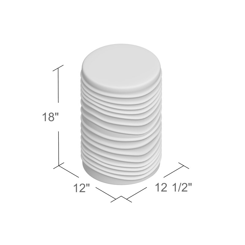 Tara Garden Stool, Silver