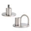 Ensemble de 2 bougeoirs coniques en céramique Elise Petite, bougeoirs décoratifs de table, argent-758378517
